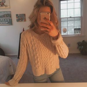 Cropped Knit Sweater ミ☆